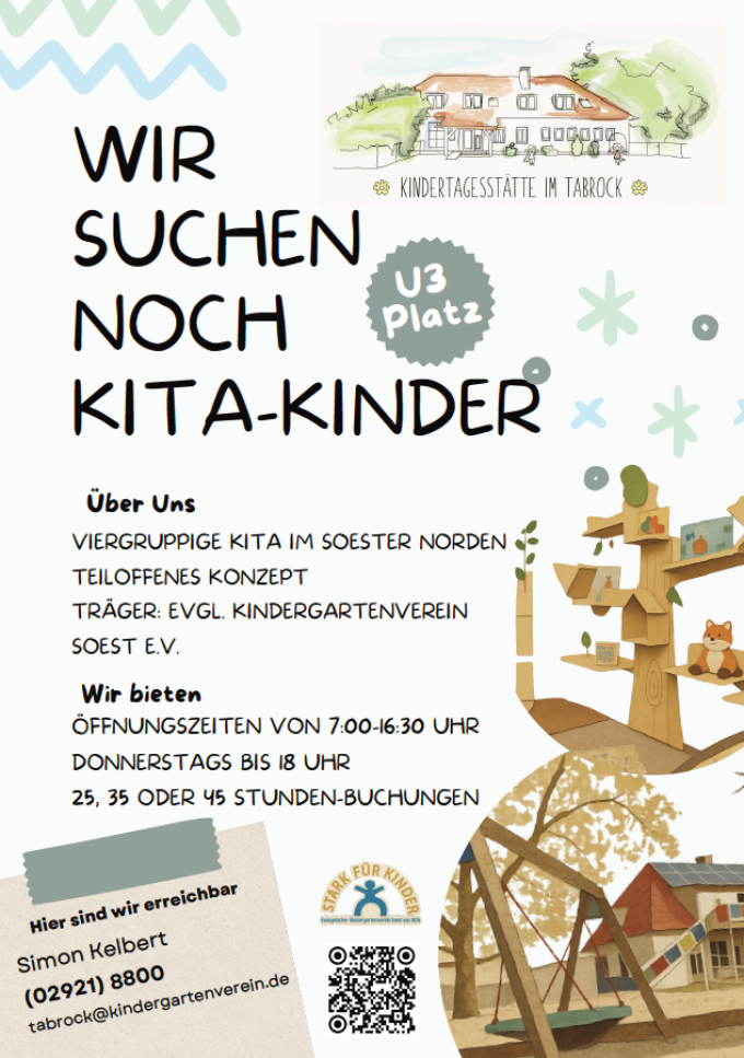 Wir suchen noch Kita Kinder!